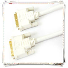 High Quality Gold Plated 1.8m 6FT DVI MALE TO MALE CABLE DELL DVI-D to DVI-D LCD Monitor PC Video Cable WHITE